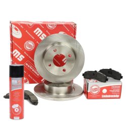 Brake Discs & Pads Set + Cleaner MASTER-SPORT 201201370P OE Ref 402065F001