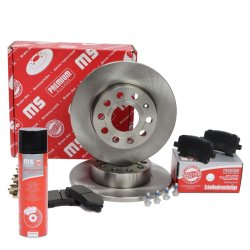 Brake Discs & Pads Set + Cleaner MASTER-SPORT 201201580P OE Ref 1K0615601AC
