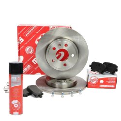 Brake Discs & Pads Set + Cleaner MASTER-SPORT 201201660P OE Ref 8E0615601M