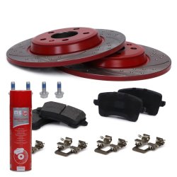 Brake Discs & Pads Set + Cleaner MASTER-SPORT 201221780P OE Ref 8K0615601B