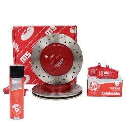Brake Discs & Pads Set + Cleaner MASTER-SPORT 201321350P OE Ref 21103501070