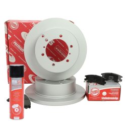 Brake Discs & Pads Set + Cleaner MASTER-SPORT 201801300P OE Ref MB618797