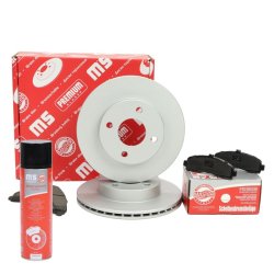 Brake Discs & Pads Set + Cleaner MASTER-SPORT 201801390P OE Ref 402061F500