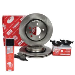 Brake Discs & Pads Set + Cleaner MASTER-SPORT 201901080P OE Ref 34211165563