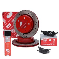 Brake Discs & Pads Set + Cleaner MASTER-SPORT 201921070P OE Ref 34211162315