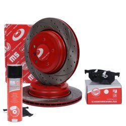 Brake Discs & Pads Set + Cleaner MASTER-SPORT 202021830P OE Ref 34212339276 MASTER SPORT