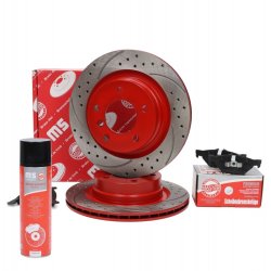 Brake Discs & Pads Set + Cleaner MASTER-SPORT 202021950P OE Ref 34216764651