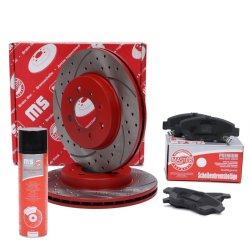 Brake Discs & Pads Set + Cleaner MASTER-SPORT 202121050P OE Ref 45251S5DA10 MASTER SPORT