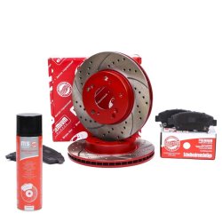 Brake Discs & Pads Set + Cleaner MASTER-SPORT 202127020P OE Ref 45251S6M000