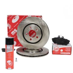 Brake Discs & Pads Set + Cleaner MASTER-SPORT 202201000P OE Ref 357698151B
