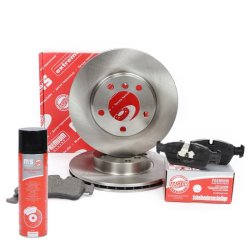 Brake Discs & Pads Set + Cleaner MASTER-SPORT 202201150P OE Ref 34111160674