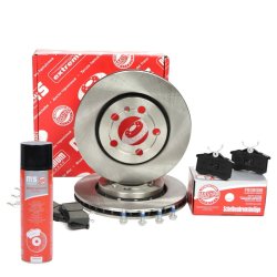 Brake Discs & Pads Set + Cleaner MASTER-SPORT 202201630P OE Ref 8L0615601