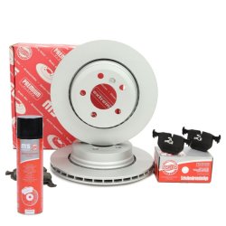 Brake Discs & Pads Set + Cleaner MASTER-SPORT 202202240P OE Ref 34112180421