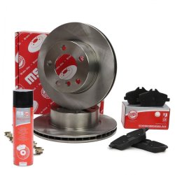 Brake Discs & Pads Set + Cleaner MASTER-SPORT 202202390P OE Ref 34116767143