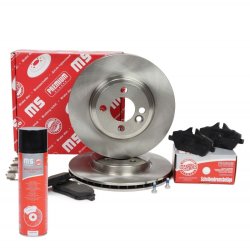 Brake Discs & Pads Set + Cleaner MASTER-SPORT 202202480P OE Ref 34116767143