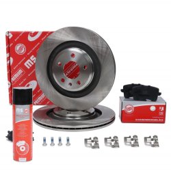 Brake Discs & Pads Set + Cleaner MASTER-SPORT 202202500P OE Ref 95B615601A