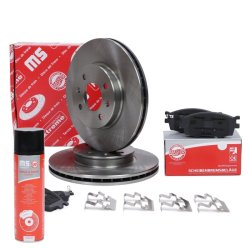 Brake Discs & Pads Set + Cleaner MASTER-SPORT 202202600P OE Ref 517121G000 MASTER SPORT