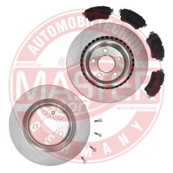 Brake Discs & Pads Set MASTER-SPORT 202202721 OE Ref 95B615601A MASTER SPORT