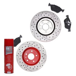Brake Discs & Pads Set + Cleaner MASTER-SPORT 202221450P OE Ref 46445006