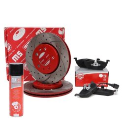 Brake Discs & Pads Set + Cleaner MASTER-SPORT 202221510P OE Ref 1J0615301D