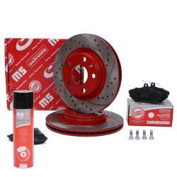 Brake Discs & Pads Set + Cleaner MASTER-SPORT 202221520P OE Ref 8E0615301B