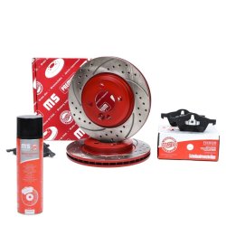 Brake Discs & Pads Set + Cleaner MASTER-SPORT 202222040P OE Ref 34111502891