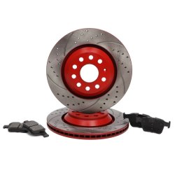 Brake Discs & Pads Set MASTER-SPORT 202222190 OE Ref 1K0615601N MASTER SPORT