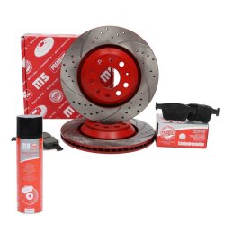 Brake Discs & Pads Set + Cleaner MASTER-SPORT 202222190P OE Ref 1K0615601N