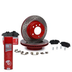 Brake Discs & Pads Set + Cleaner MASTER-SPORT 202222380P OE Ref 34116764641