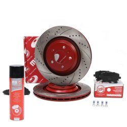 Brake Discs & Pads Set + Cleaner MASTER-SPORT 202222430P OE Ref 4F0698451