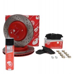 Brake Discs & Pads Set + Cleaner MASTER-SPORT 202222480P OE Ref 34116767143