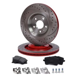 Brake Discs & Pads Set MASTER-SPORT 202222500 OE Ref 95B615601A MASTER SPORT