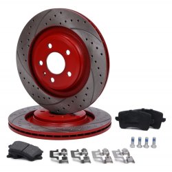 Brake Discs & Pads Set MASTER-SPORT 202222500 OE Ref 95B615601A MASTER SPORT