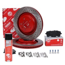 Brake Discs & Pads Set + Cleaner MASTER-SPORT 202222500P OE Ref 95B615601A MASTER SPORT