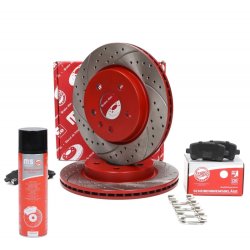 Brake Discs & Pads Set + Cleaner MASTER-SPORT 202321140P OE Ref 13237766