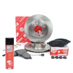 Brake Discs & Pads Set + Cleaner MASTER-SPORT 202401270P OE Ref 1607872080