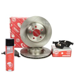 Brake Discs & Pads Set + Cleaner MASTER-SPORT 202402390P OE Ref 34116794429