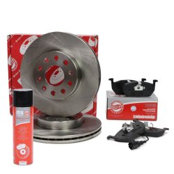 Brake Discs & Pads Set + Cleaner MASTER-SPORT 202402580P OE Ref 5Q0698151C