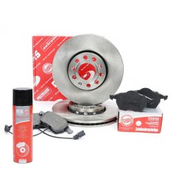 Brake Discs & Pads Set + Cleaner MASTER-SPORT 202501050P OE Ref 4A0615301C