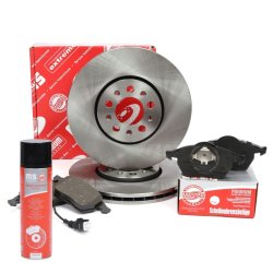 Brake Discs & Pads Set + Cleaner MASTER-SPORT 202501130P OE Ref 1J0615301C