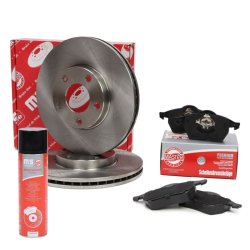 Brake Discs & Pads Set + Cleaner MASTER-SPORT 202501150P OE Ref 8E0615301A