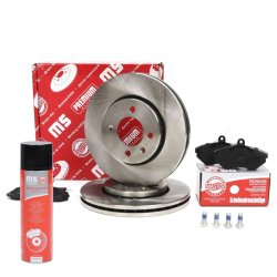 Brake Discs & Pads Set + Cleaner MASTER-SPORT 202501360P OE Ref 1HM698151