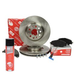 Brake Discs & Pads Set + Cleaner MASTER-SPORT 202501580P OE Ref 1K0615301AA