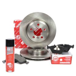 Brake Discs & Pads Set + Cleaner MASTER-SPORT 202501600P OE Ref 34113400151