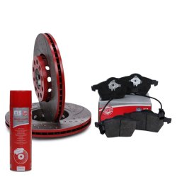 Brake Discs & Pads Set + Cleaner MASTER-SPORT 202521050P OE Ref 4A0615301C