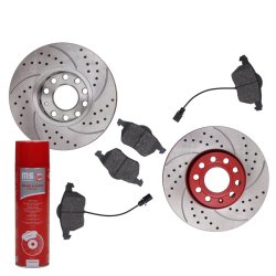 Brake Discs & Pads Set + Cleaner MASTER-SPORT 202521050P OE Ref 4A0615301C MASTER SPORT