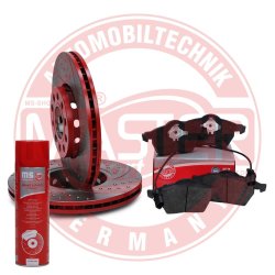 Brake Discs & Pads Set + Cleaner MASTER-SPORT 202521050P OE Ref 4A0615301C MASTER SPORT
