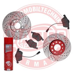 Brake Discs & Pads Set + Cleaner MASTER-SPORT 202521050P OE Ref 4A0615301C MASTER SPORT