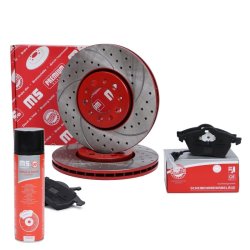 Brake Discs & Pads Set + Cleaner MASTER-SPORT 202521130P OE Ref 1J0615301C