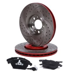 Brake Discs & Pads Set MASTER-SPORT 202521131 OE Ref 1K0698151